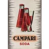 Affiche Originale, Giovanni Mingozzi, Campari Soda, Alcool, Liqueur, Apéritif, Bouteille, Boisson, Amaro, Orange, Italie, Milan, c.1950 7