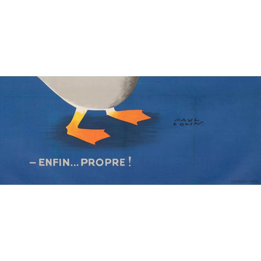 Affiche Originale, Paul Colin, TAC, Lavez Tout, Propre, Lessive, Lavage, Poudre, Savon, Mousse, Linge, Liquide, Laverie, Hygiène, Nettoyage, Canard, c.1960 6