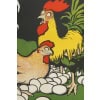 Affiche Originale, Benjamin Rabier, La Pondeuse, Oeufs, Coq, Poulet, Poule, Volaille, Alimentation, Nourriture, Cuisine, Basse-Cour, Caricature, c.1920 8