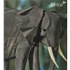 Affiche Tourisme Originale, Nikolaus Schwabe, Swiss Air, Africa, Afrique, Transport, Voyage, Aviation, Avion, Vol, Elephant, Papier, Collage, 1961 10