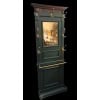 Vestiaire en placage de noyer peint en vert. 11