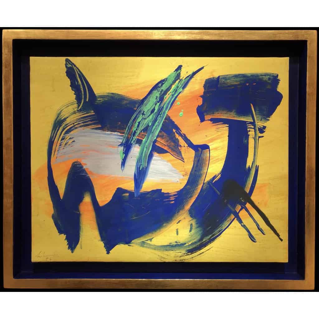 SCHNEIDER Gérard Sans Titre 1977 Acrylique Gouache Sur Papier Signé Daté 1977catalogue Raisonné 3