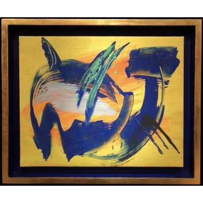 SCHNEIDER Gérard Sans Titre 1977 Acrylique Gouache Sur Papier Signé Daté 1977catalogue Raisonné