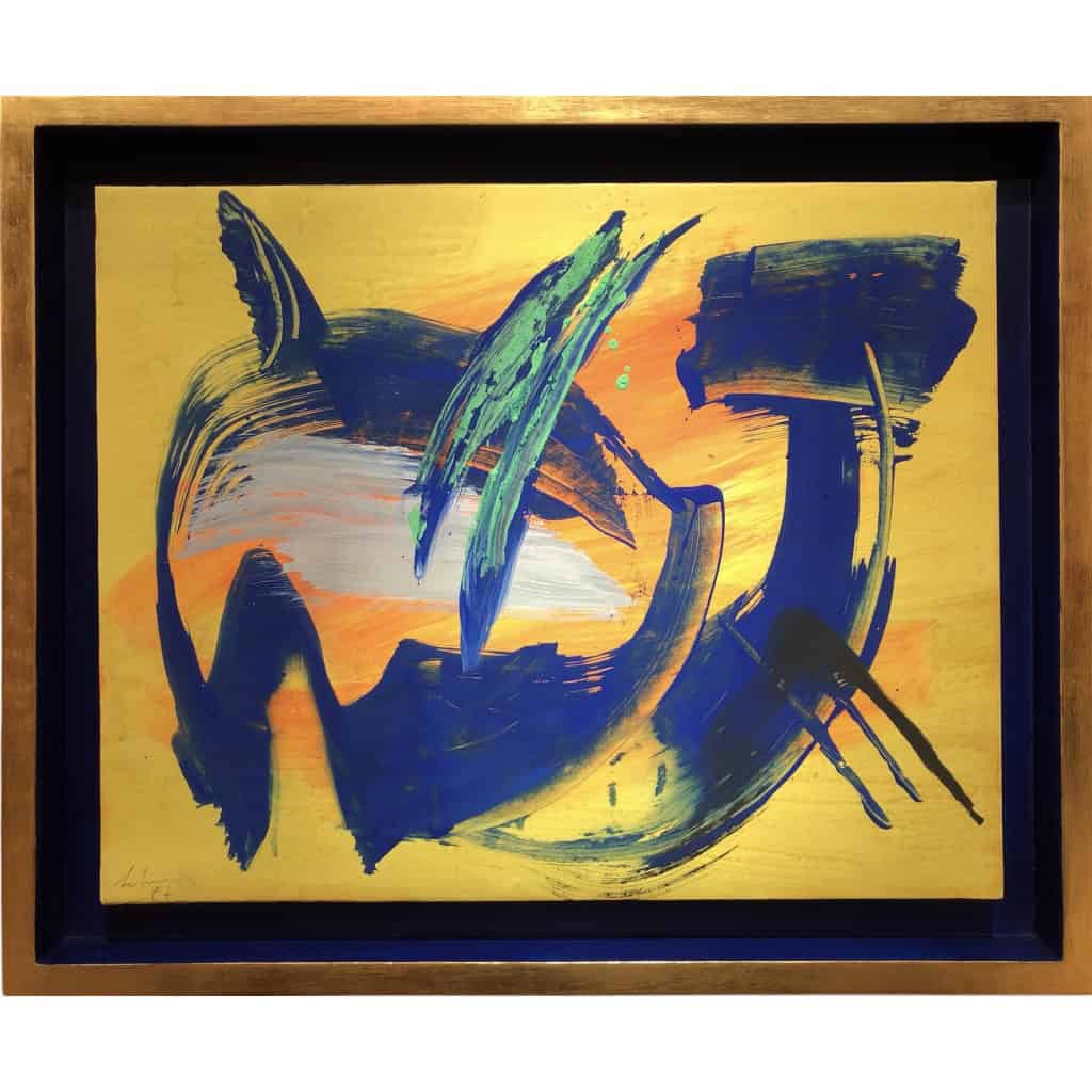 SCHNEIDER Gérard Sans Titre 1977 Acrylique Gouache Sur Papier Signé Daté 1977catalogue Raisonné 8