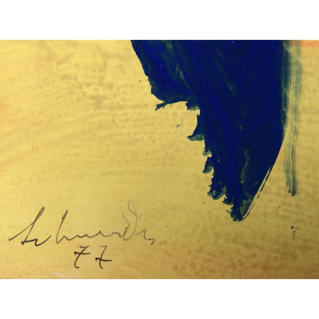SCHNEIDER Gérard Sans Titre 1977 Acrylique Gouache Sur Papier Signé Daté 1977catalogue Raisonné 6