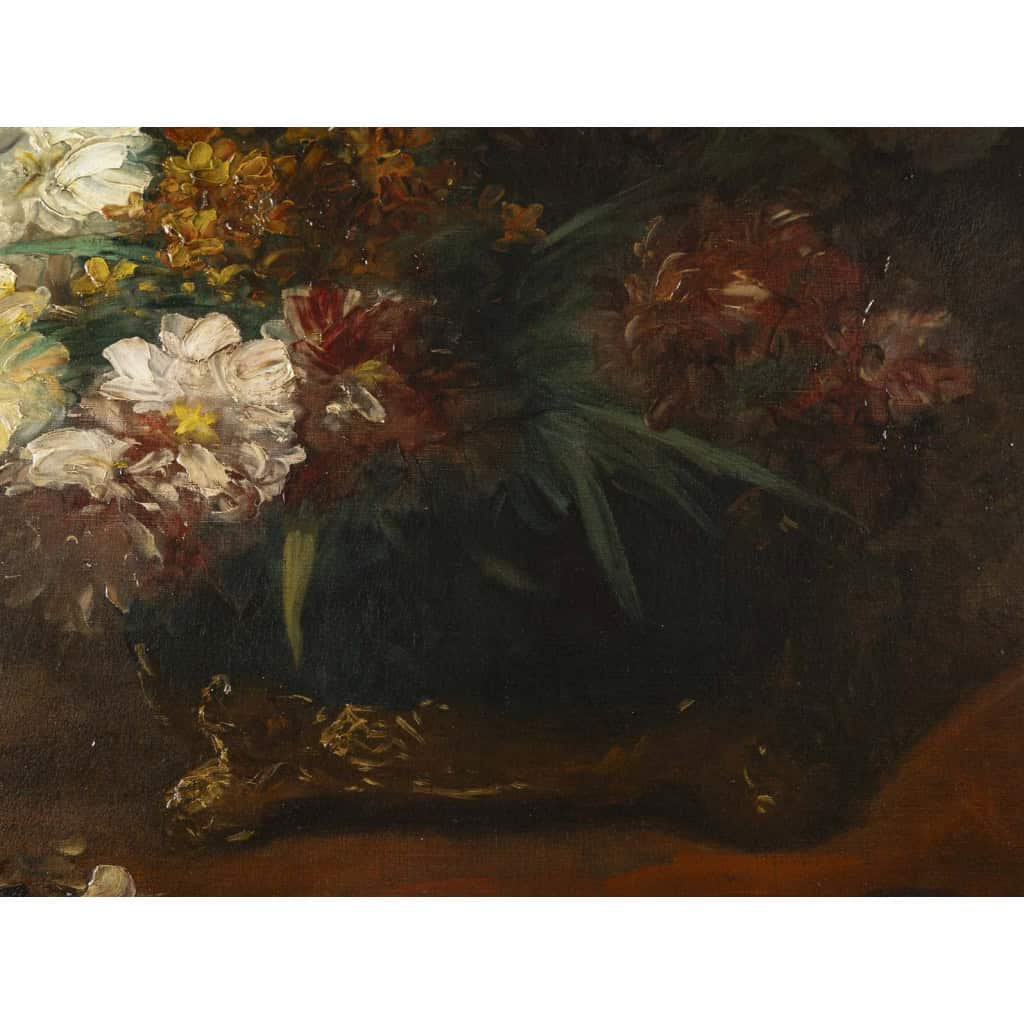 Victor VINCELET 1839-1871 Grande composition florale 7