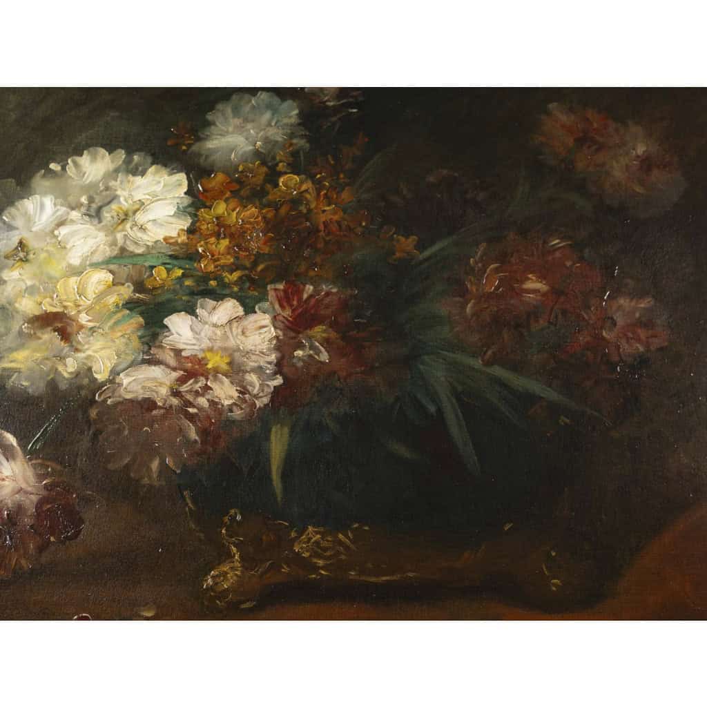 Victor VINCELET 1839-1871 Grande composition florale 8