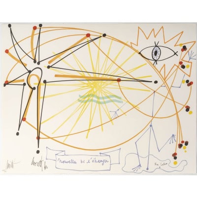 Lithographie par Raymond MORETTI et Jean COCTEAU