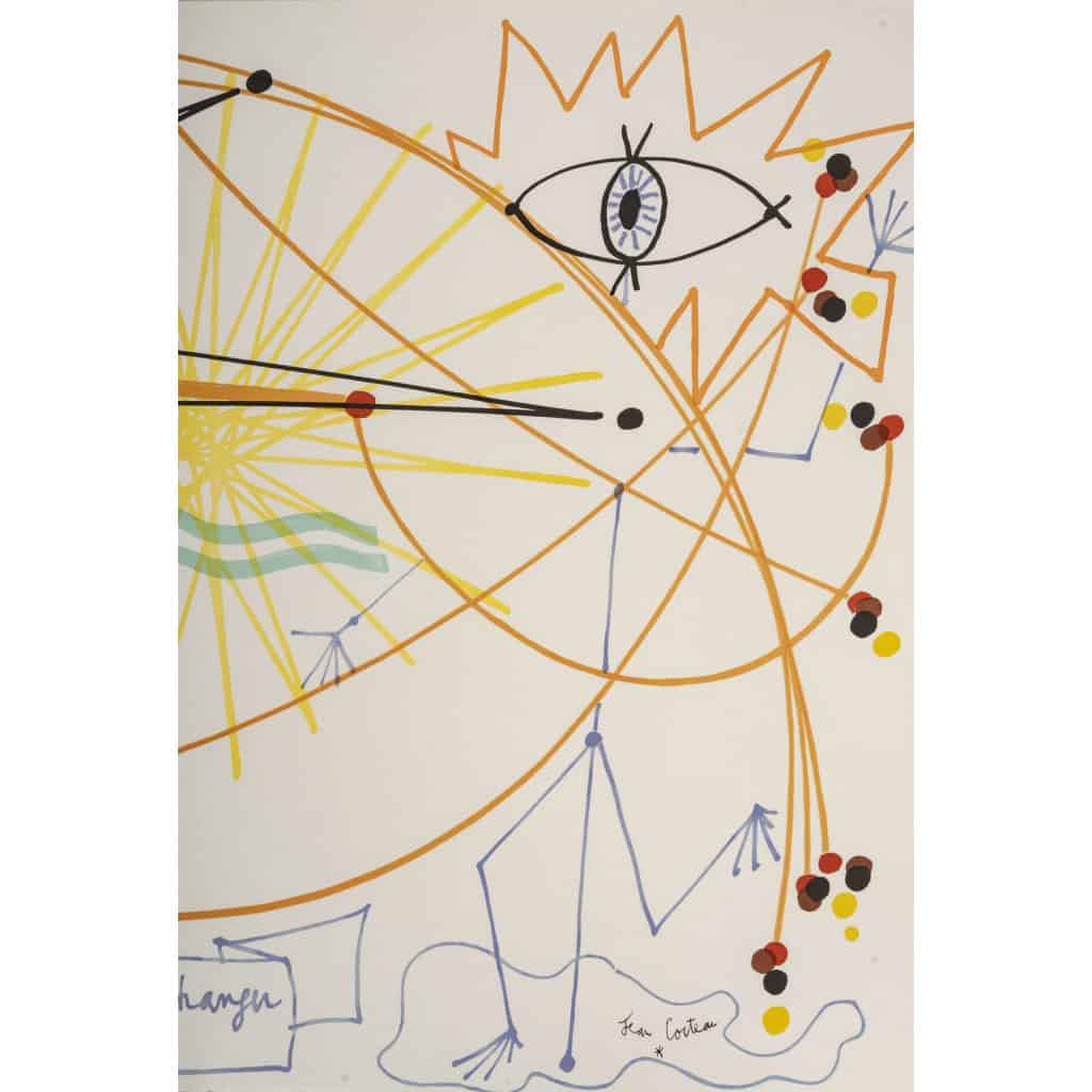 Lithographie par Raymond MORETTI et Jean COCTEAU 8