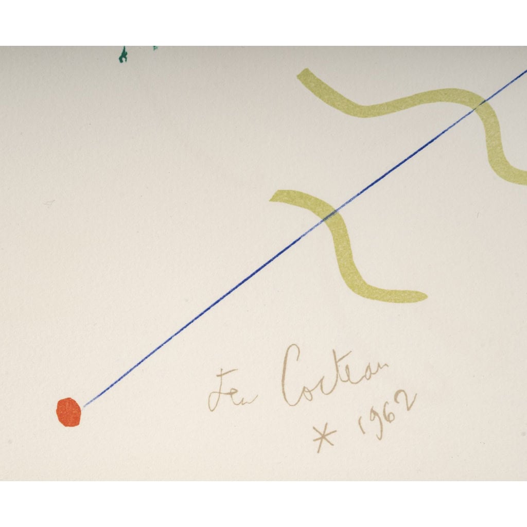 Lithographie originale par Raymond MORETTI et Jean COCTEAU 8