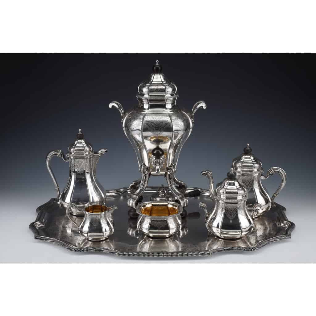 A. AUCOC – Service THE/CAFE 6 pieces argent XIXè 4