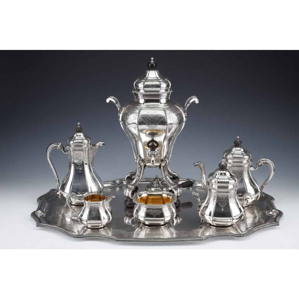 A. AUCOC – Service THE/CAFE 6 pieces argent XIXè 5