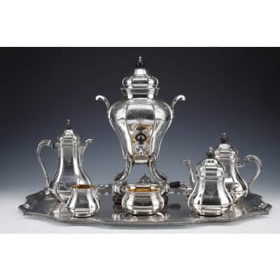 A. AUCOC – Service THE/CAFE 6 pieces argent XIXè