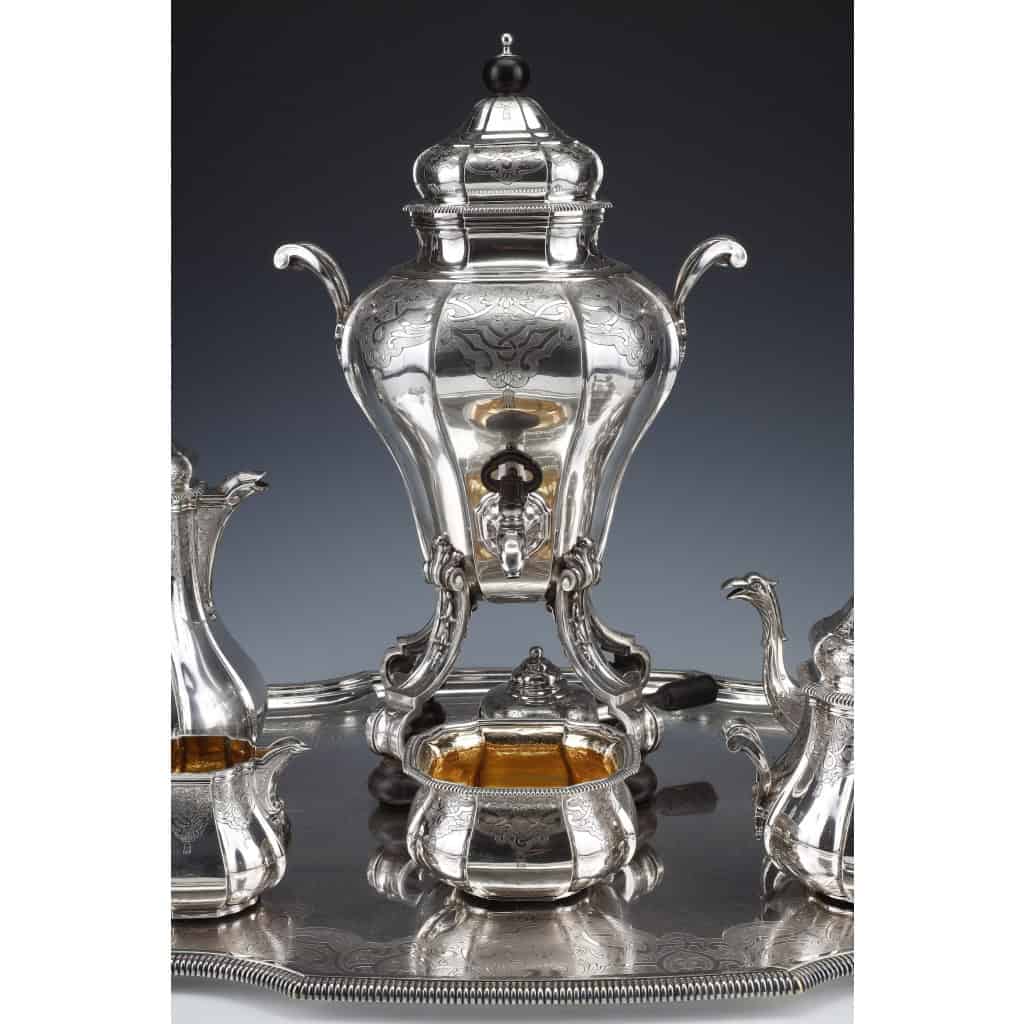 A. AUCOC – Service THE/CAFE 6 pieces argent XIXè 6