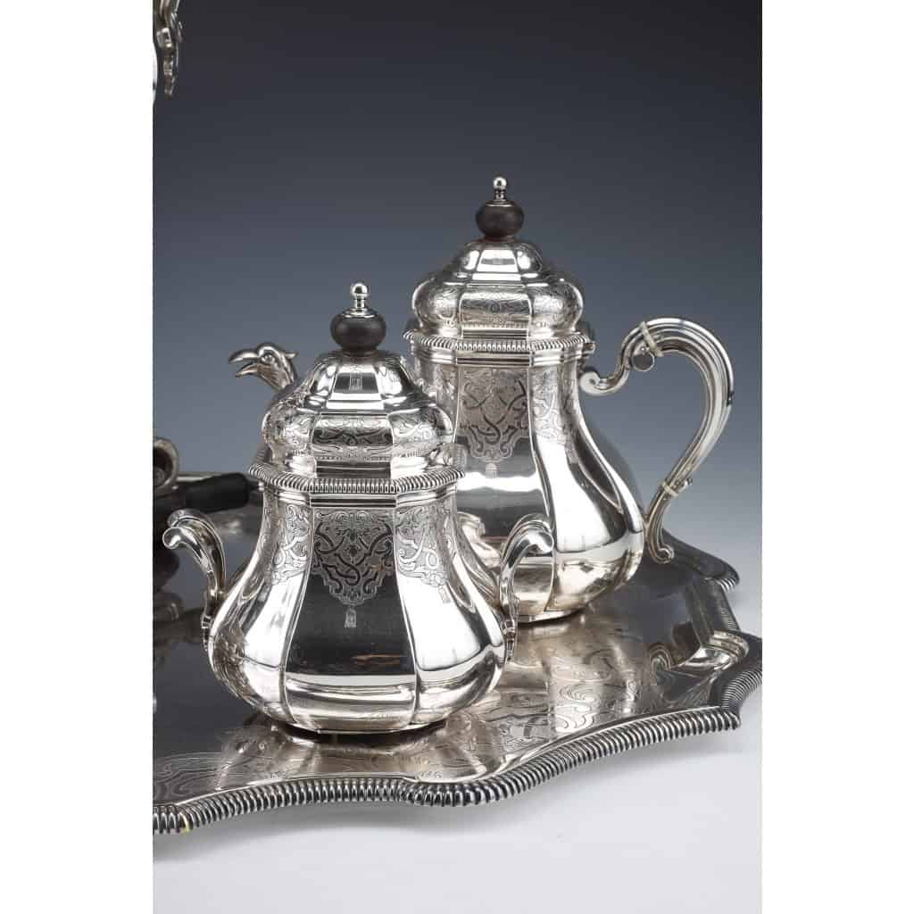 A. AUCOC – Service THE/CAFE 6 pieces argent XIXè 7