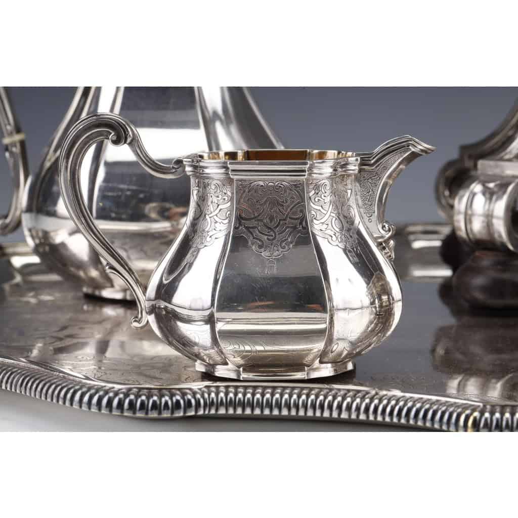 A. AUCOC – Service THE/CAFE 6 pieces argent XIXè 10