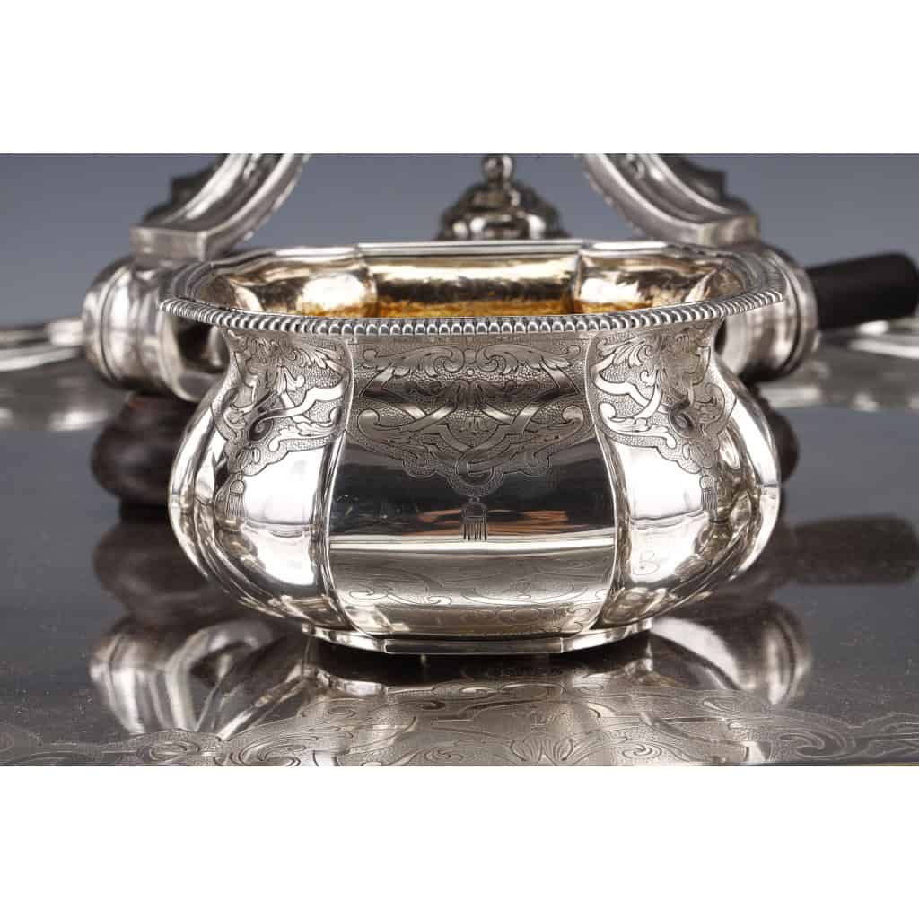 A. AUCOC – Service THE/CAFE 6 pieces argent XIXè 11