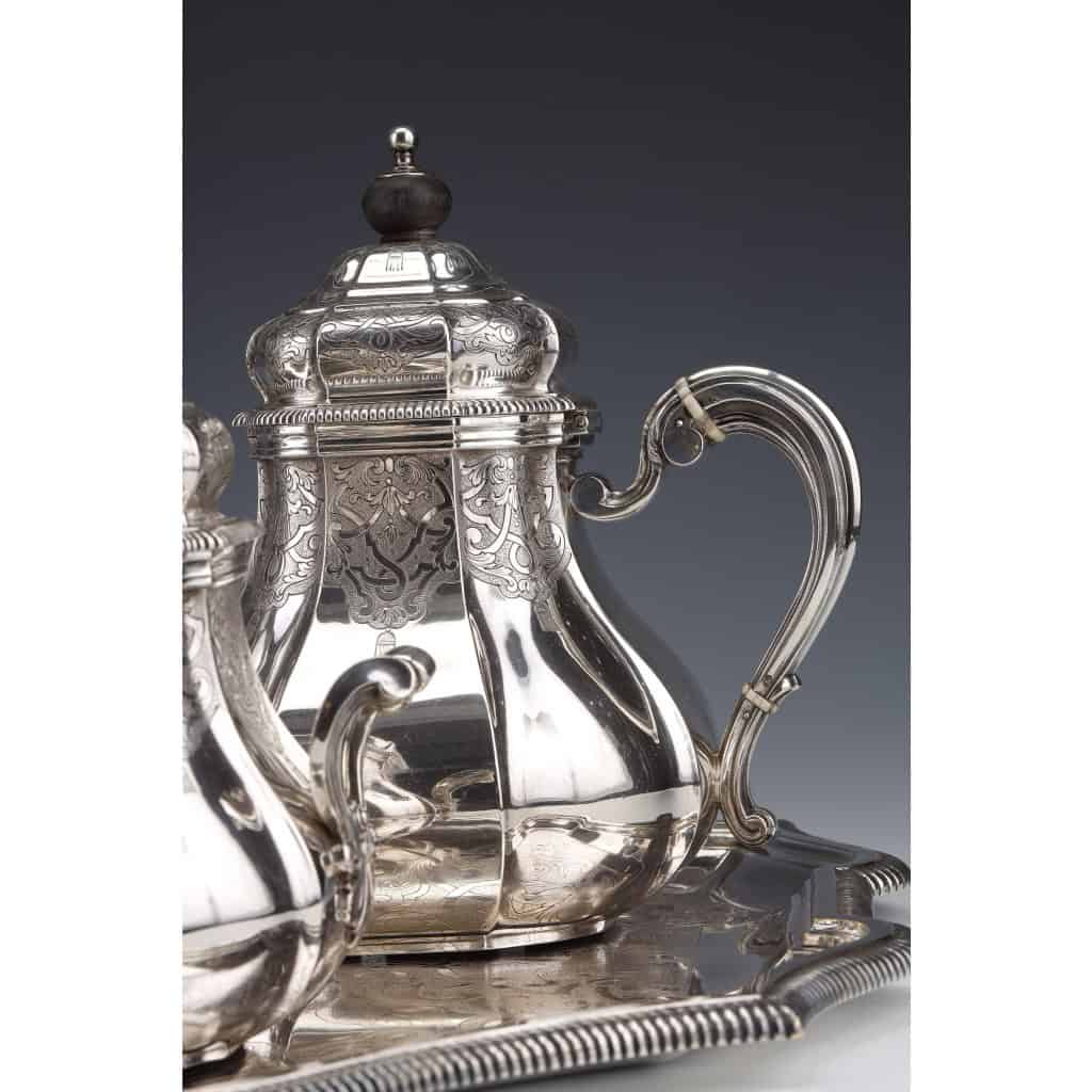 A. AUCOC – Service THE/CAFE 6 pieces argent XIXè 13