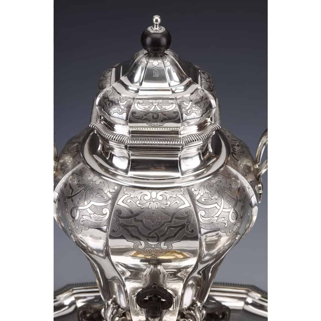 A. AUCOC – Service THE/CAFE 6 pieces argent XIXè 20