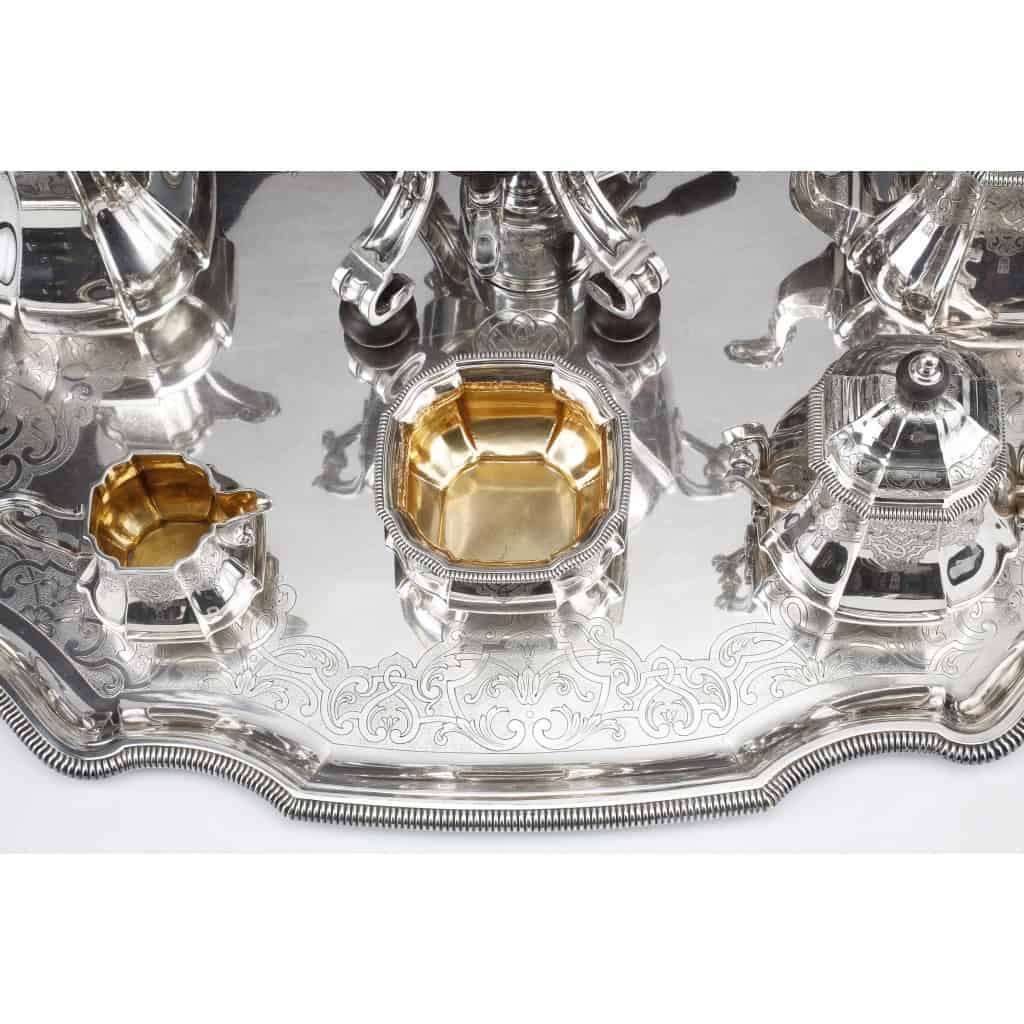 A. AUCOC – Service THE/CAFE 6 pieces argent XIXè 28