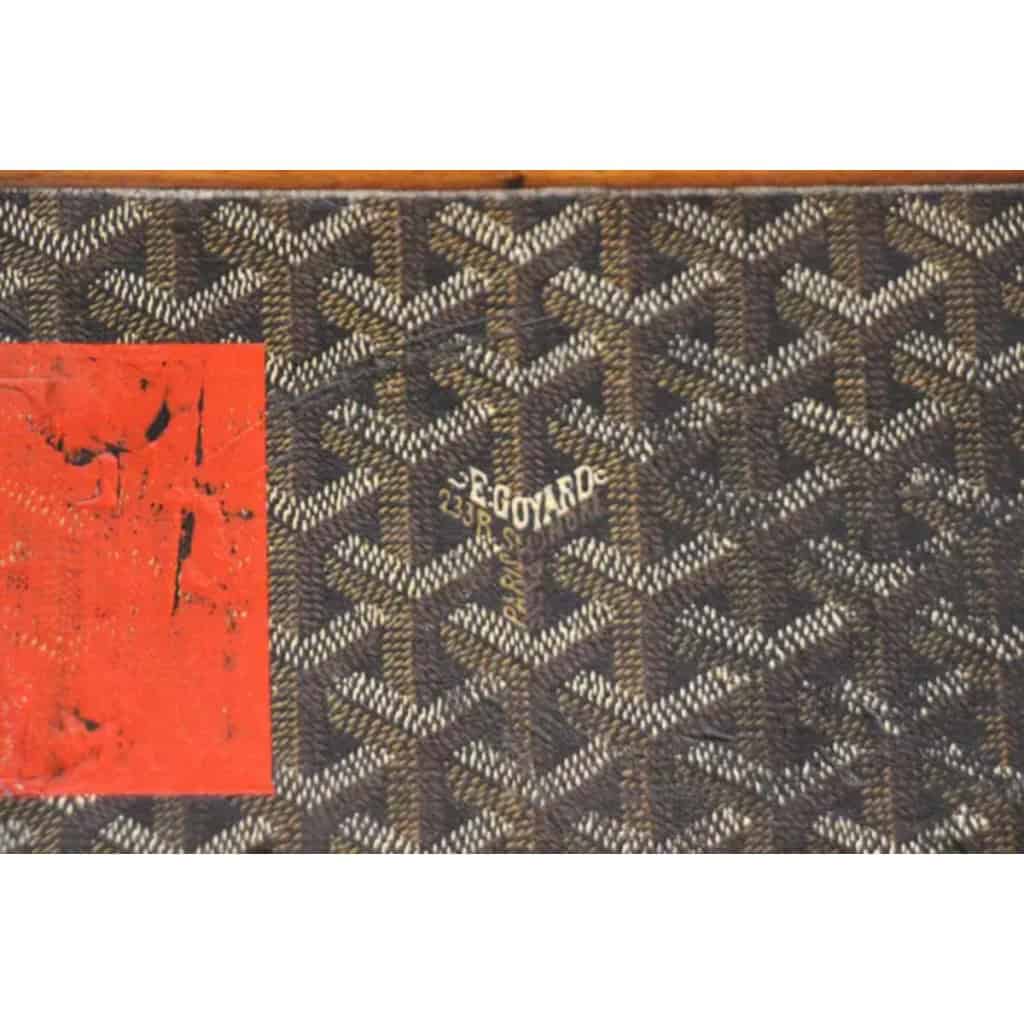 Malle Goyard cabine 110 cm en toile a chevrons 19