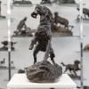 Sculpture – Chienne Setter « MISS » , Arthur Marie Gabriel Comte du Passage (1838-1909) – Bronze 14