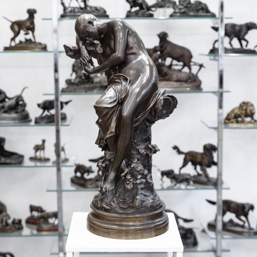 Sculpture – Le Sommeil , Luca Madrassi (1848-1919) – Bronze 4