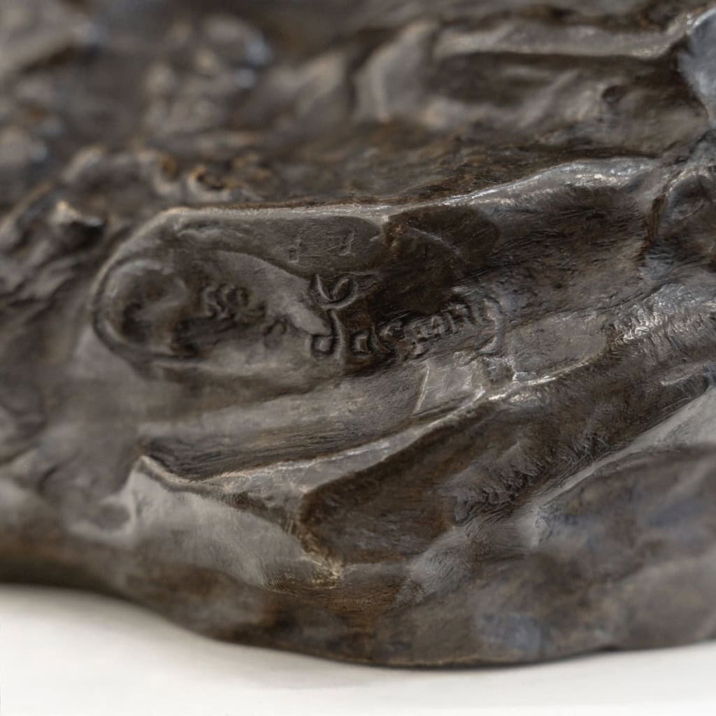 Sculpture – Chienne Setter « MISS » , Arthur Marie Gabriel Comte du Passage (1838-1909) – Bronze 12