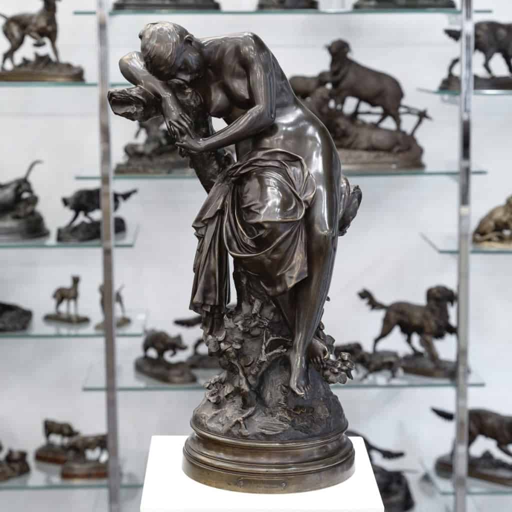 Sculpture – Le Sommeil , Luca Madrassi (1848-1919) – Bronze 3
