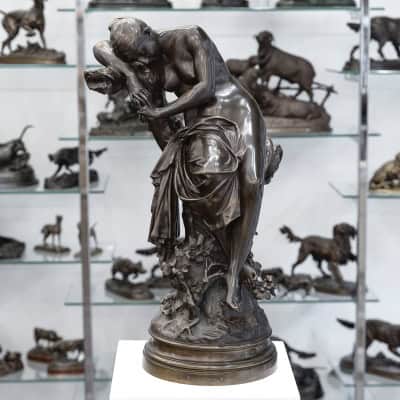 Sculpture – Le Sommeil , Luca Madrassi (1848-1919) – Bronze