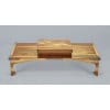 Exceptional Japanese set of a writing table and its writing desk in gold lacquer. 15