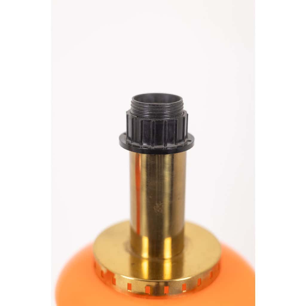 Pair of orange glass lamps. 1970s. LS6353387A 8