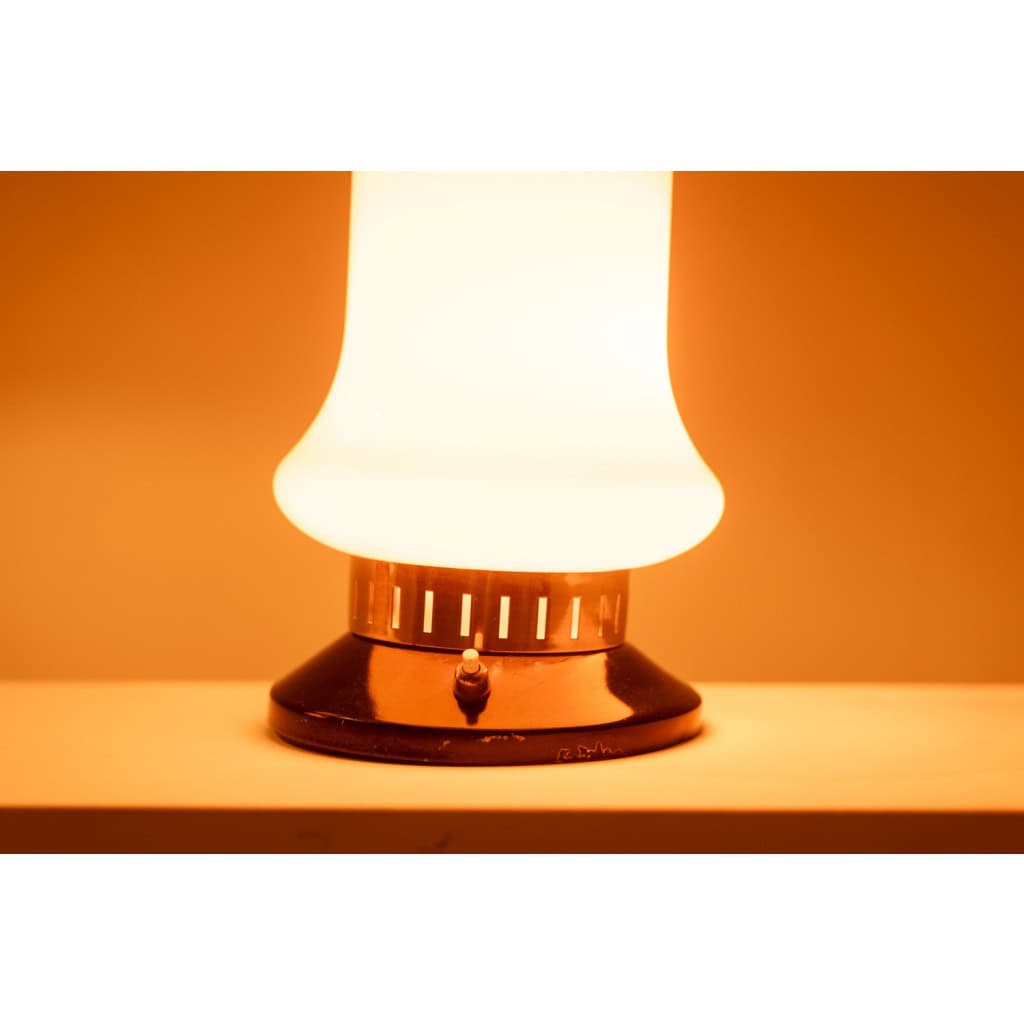Pair of orange glass lamps. 1970s. LS6353387A 13
