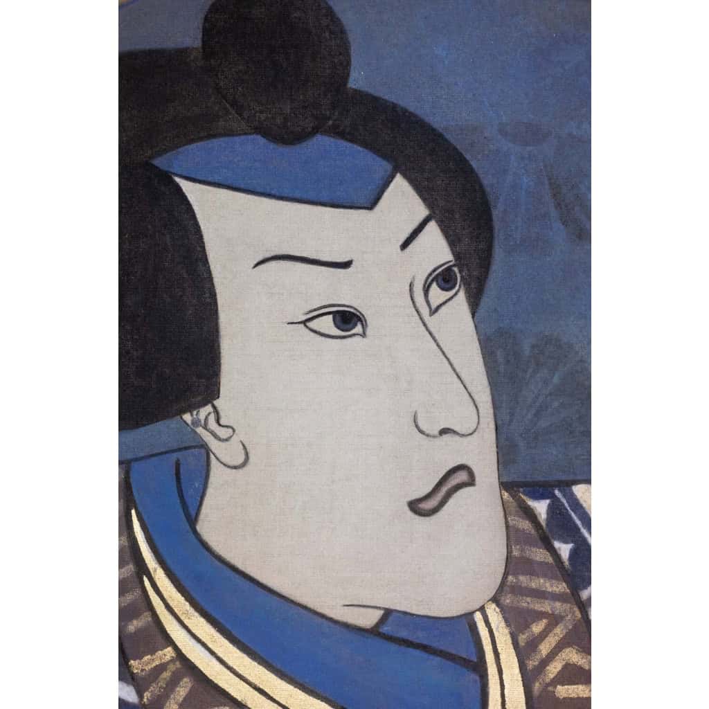 Toile peinte représentant un samouraï japonais. Contemporain. LS6341678U 4