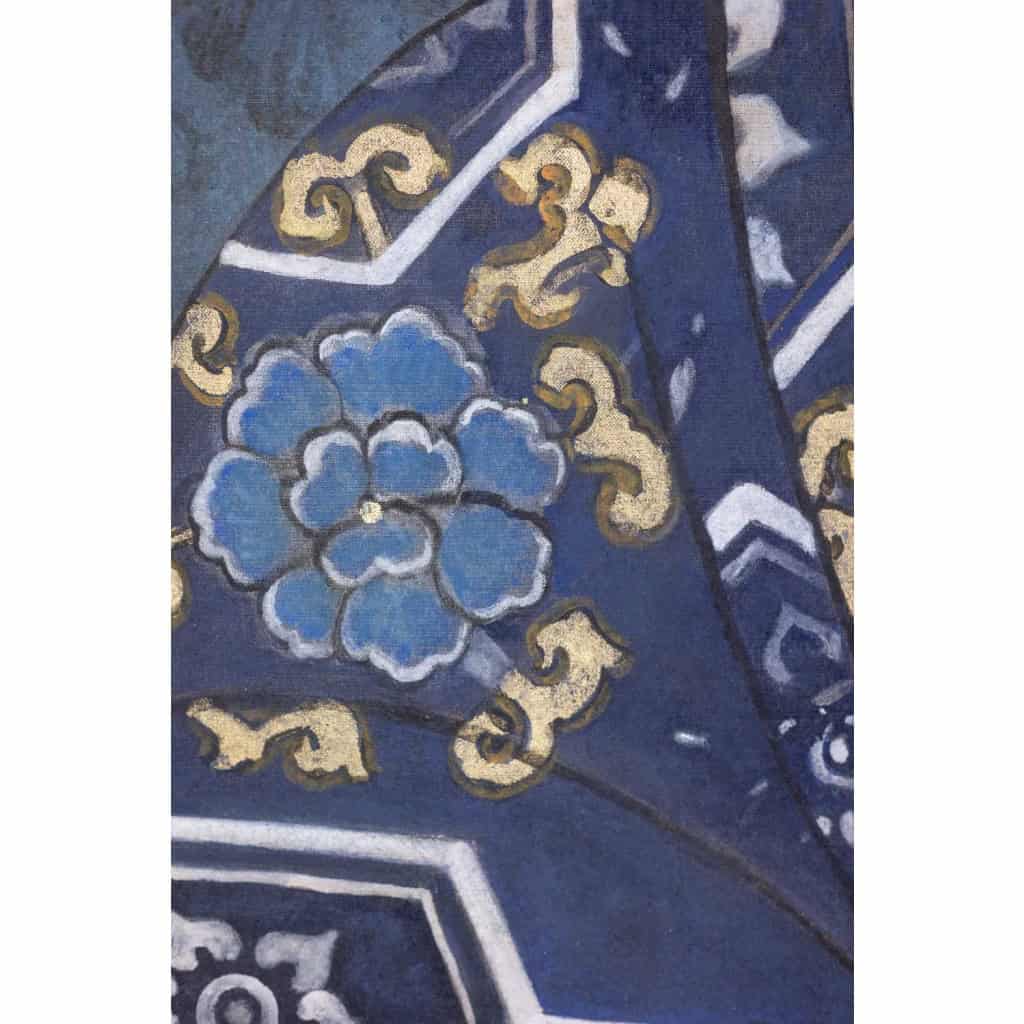 Toile peinte représentant un samouraï japonais. Contemporain. LS6341678U 5