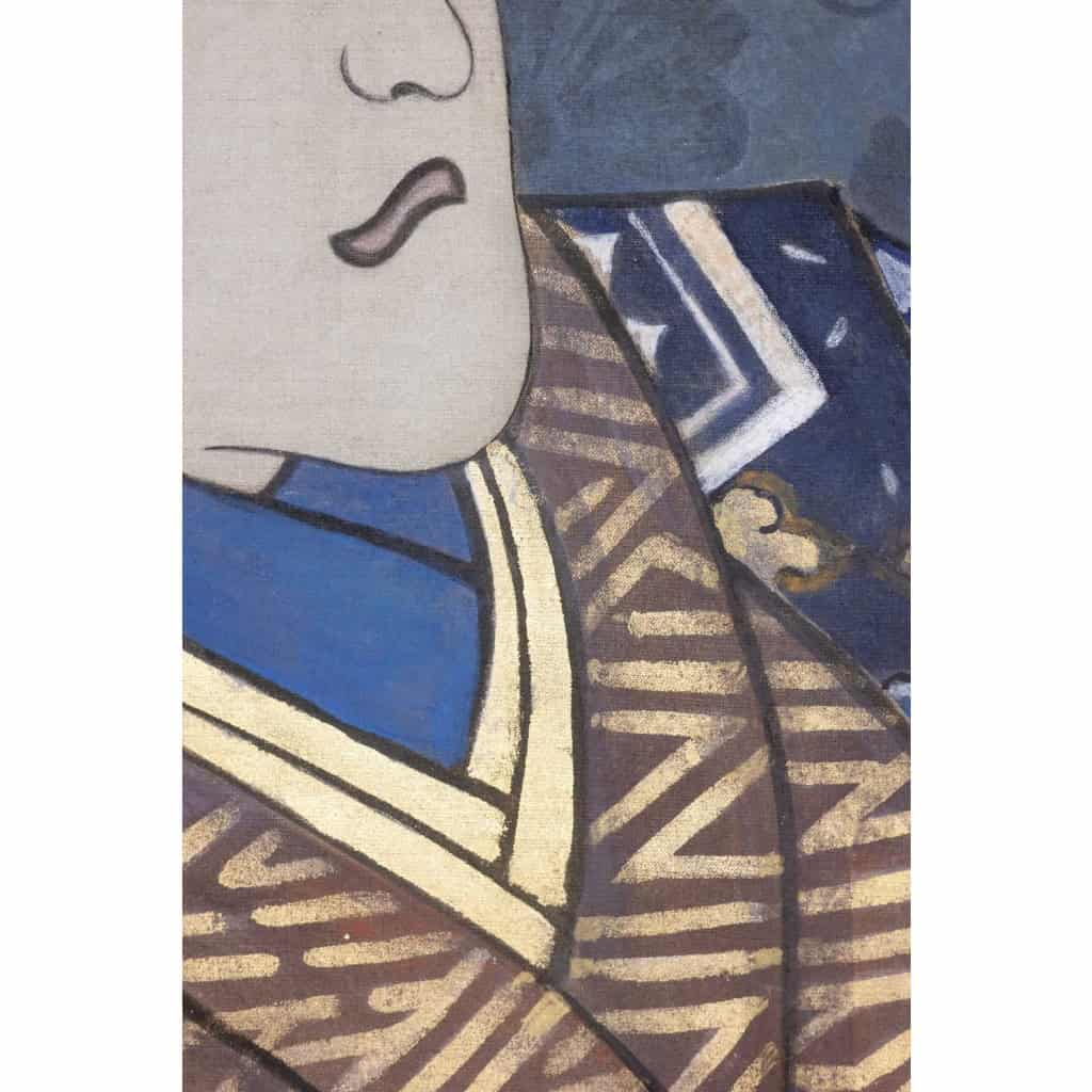 Toile peinte représentant un samouraï japonais. Contemporain. LS6341678U 8