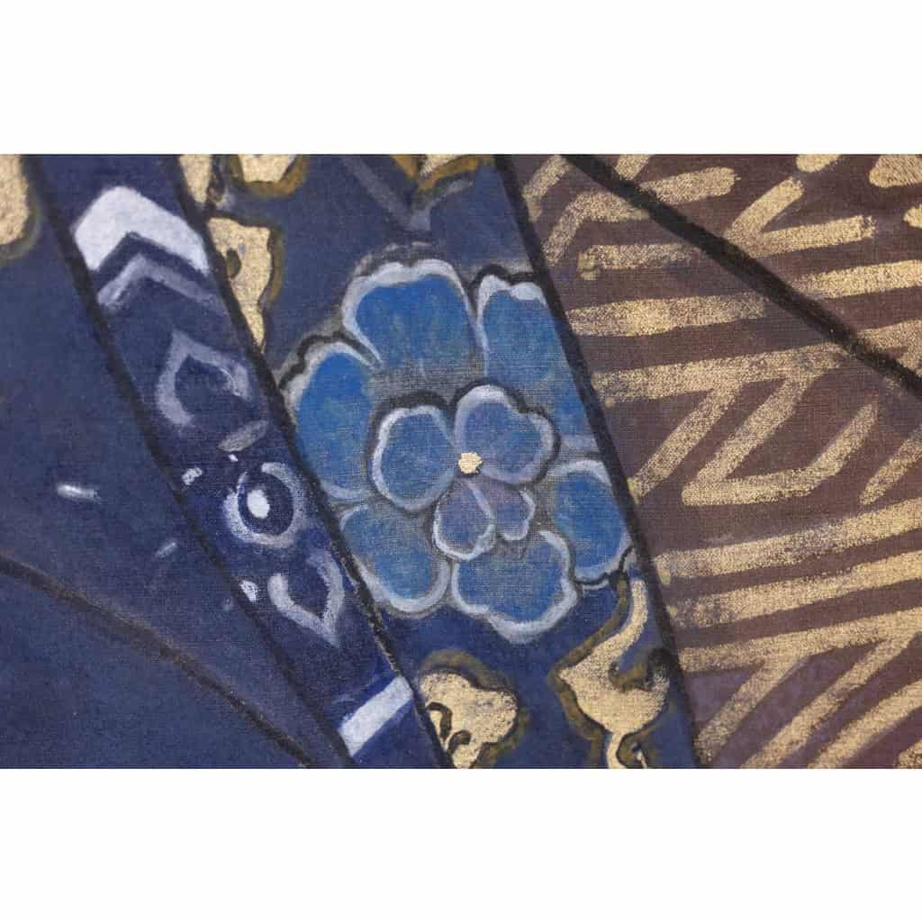 Toile peinte représentant un samouraï japonais. Contemporain. LS6341678U 9