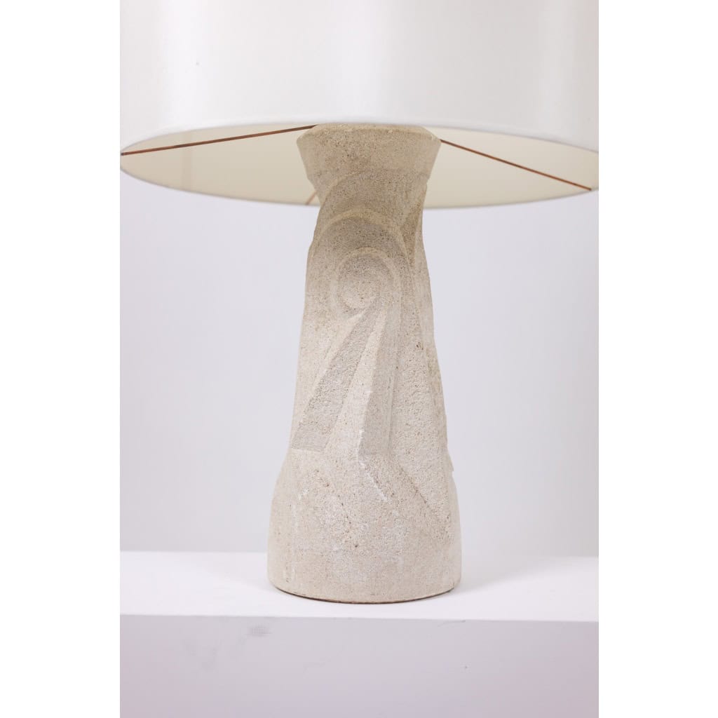 Lampe en pierre sculpté. Années 1970.LS6371576P 10