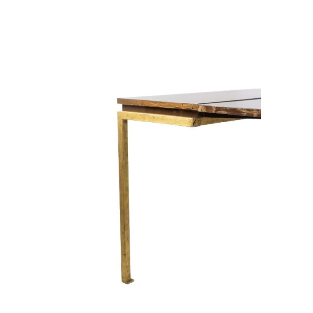 Maison Jansen. Paire de consoles en fer doré. Circa 1970. LS63551756U 8