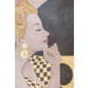 Toile peinte représentant une élégante style années 1950. Contemporain. LS6438A678P 12