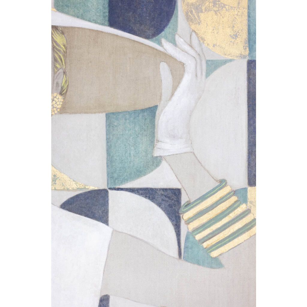 Toile peinte représentant une élégante années 1950. Contemporain. LS6438B678P 7