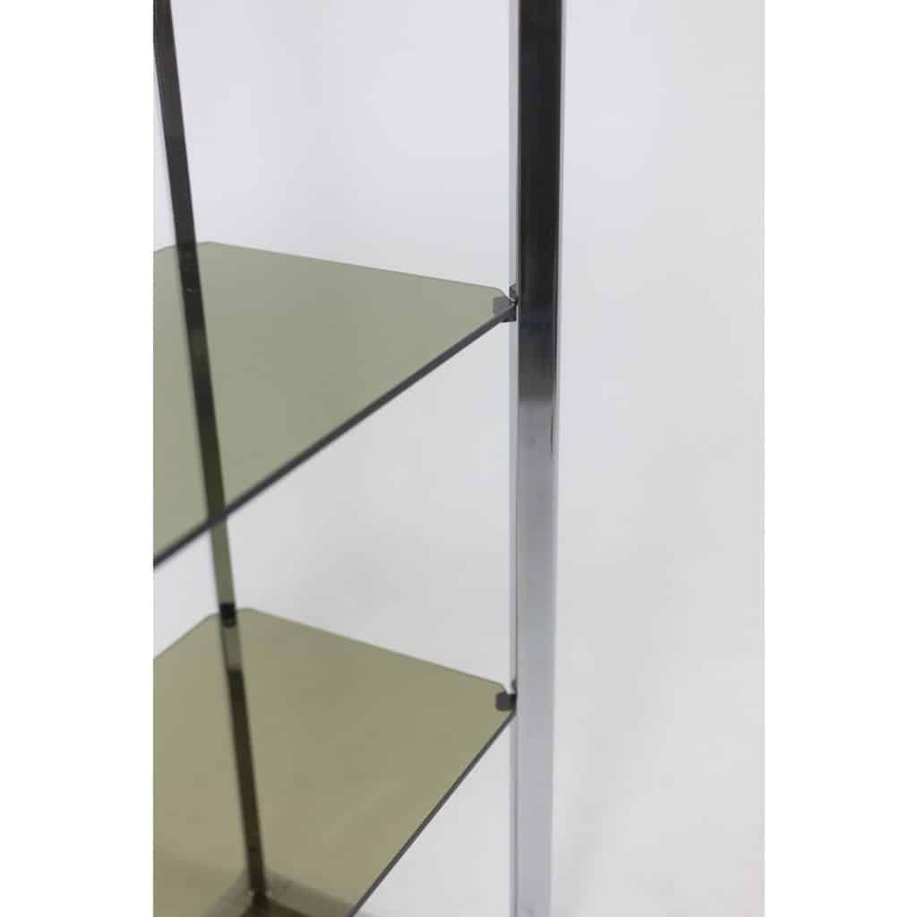Paire d’étagères à 6 tablettes, armature en métal chromé. Années 1970. LS6415509M 17