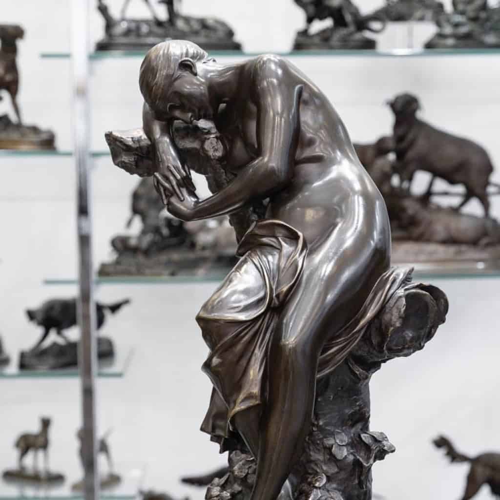 Sculpture – Le Sommeil , Luca Madrassi (1848-1919) – Bronze 5