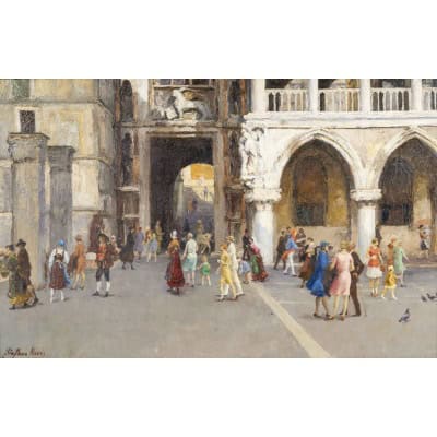 Stefano NOVO (1862-1927) La Place Saint-marc