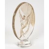 1919 René Lalique – Cachet Figurine Se Balançant Verre Blanc Patiné Sépia 8