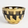 1930 Jean Luce – Coupe Art Deco Moderniste Verre Blanc Emaillé Or 9