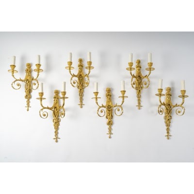 6 Appliques Louis XVI.