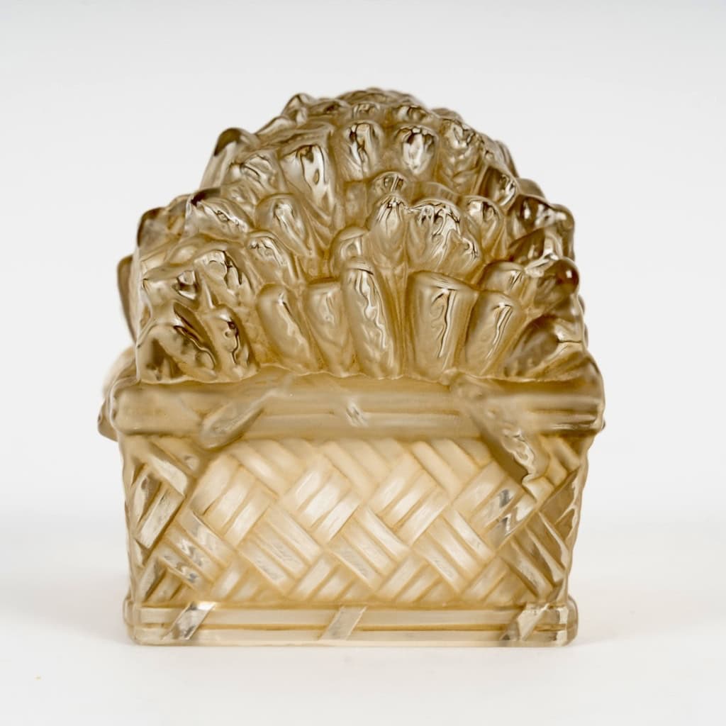 1939 René Lalique – Surtouts Décoratifs Corbeille Quatre Saisons Verre Blanc Patiné Sépia 8