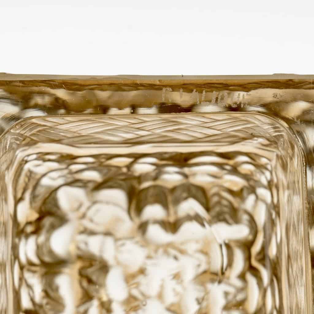 1939 René Lalique – Surtouts Décoratifs Corbeille Quatre Saisons Verre Blanc Patiné Sépia 9