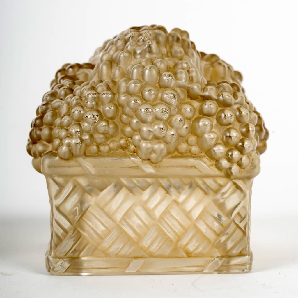 1939 René Lalique – Surtouts Décoratifs Corbeille Quatre Saisons Verre Blanc Patiné Sépia 6